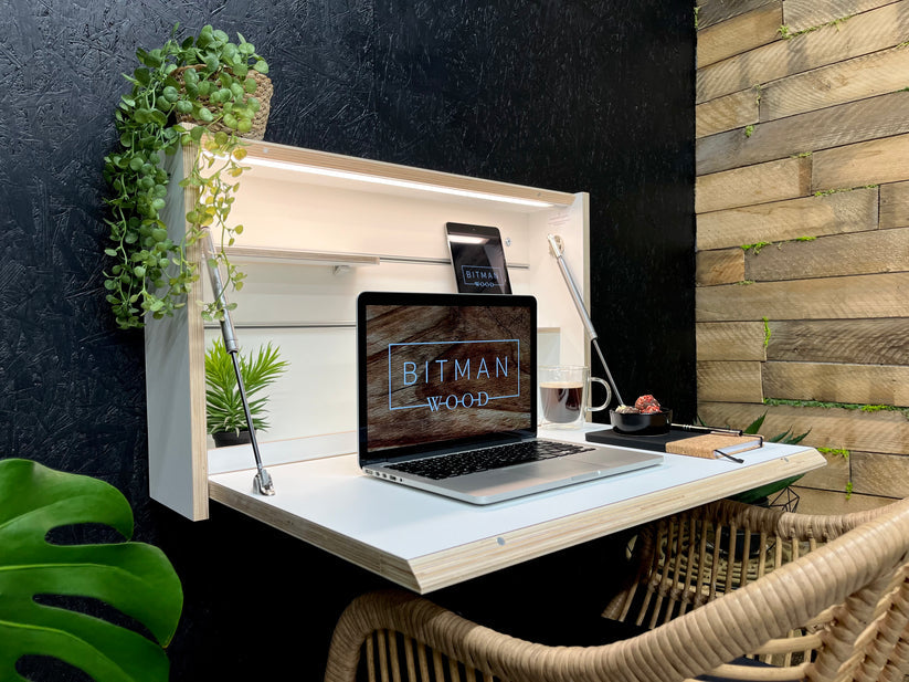 مكتب حائط عصري قابل للطي – أنيق وموفّر للمساحة