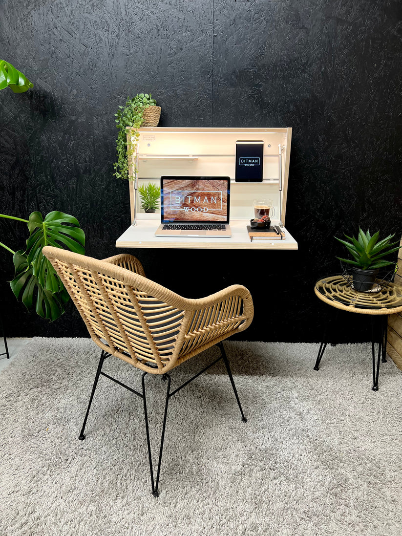 مكتب حائط عصري قابل للطي – أنيق وموفّر للمساحة